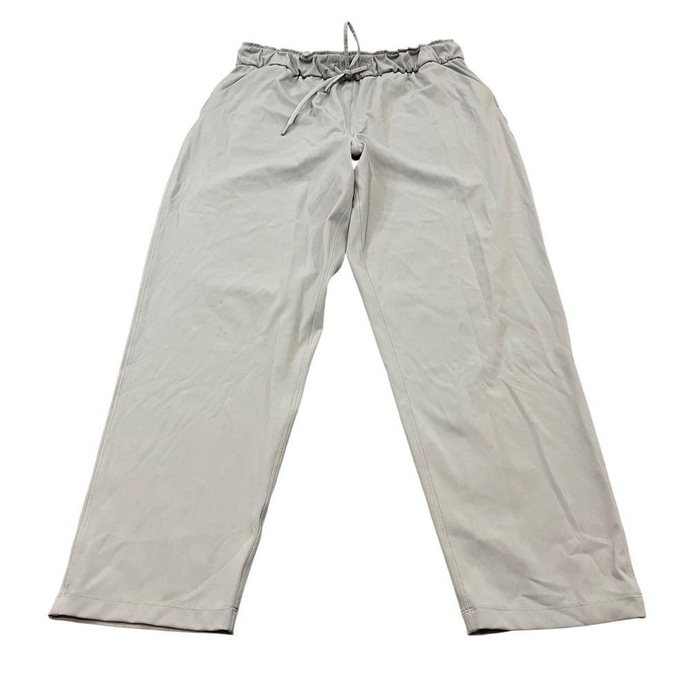 Lululemon On the Fly Pant Women 12 blue gray 7/8 Luxtreme Drawstring Waist